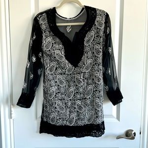 embroidered kurta top